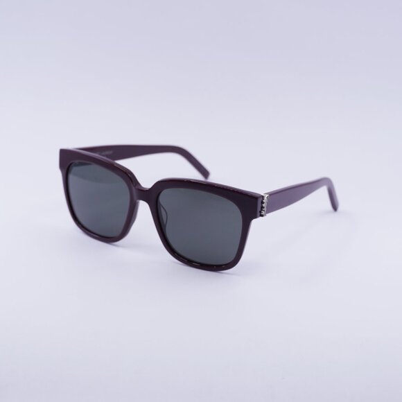 Saint Laurent SLM40 006 Sunglasses Red Square Frame, Grey Lenses - Picture 1 of 11